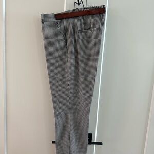 White House Black Market Black and White Cropped Pants